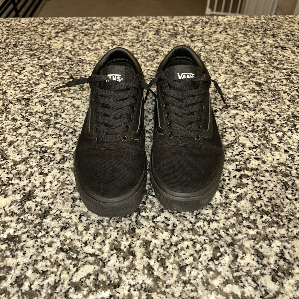 Vans All-Black Canvas Sneakers